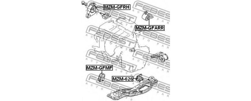 Подушка двигателя передняя (GE4T-39-050A) MAZDA - Японія