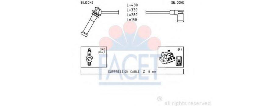 Провода высоковольтные комплект (L813-18-140C) MAZDA - Японія