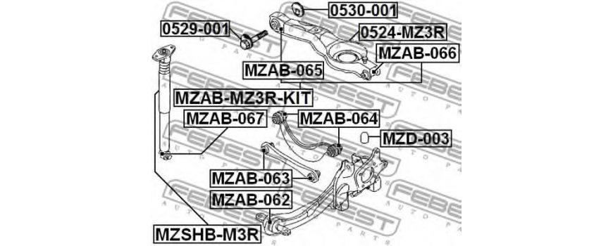 Рычаг задний попереченый (BBP3-28-300C) MAZDA - Японія