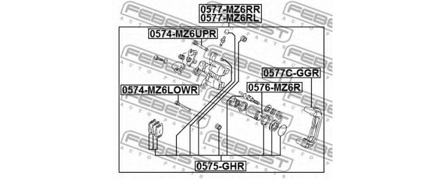 Ремкомплект заднего тормозного суппорта (D4738 полн) AUTOFREN - Іспанія