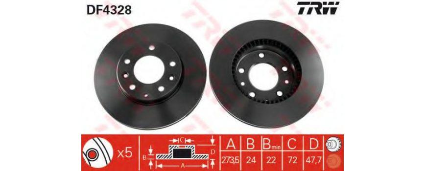 Диск тормозной передний (DF4328) TRW - Німеч-на