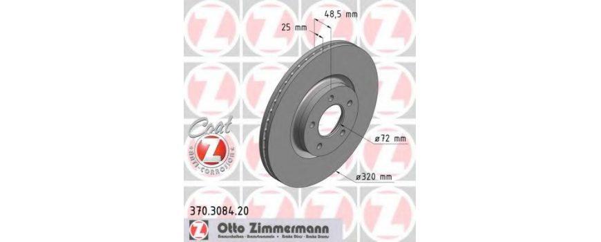 Диск тормозной передний (370 3084 20) OTTO ZIMMERMANN - Німеч-на