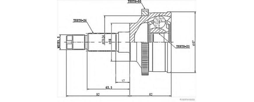 Шрус наружный (TMA-06-BGN) TOP - Тайвань